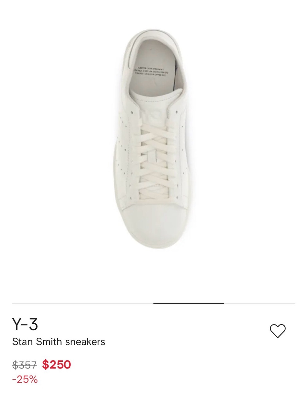 Y-3 White Leather Low-Top Sneakers